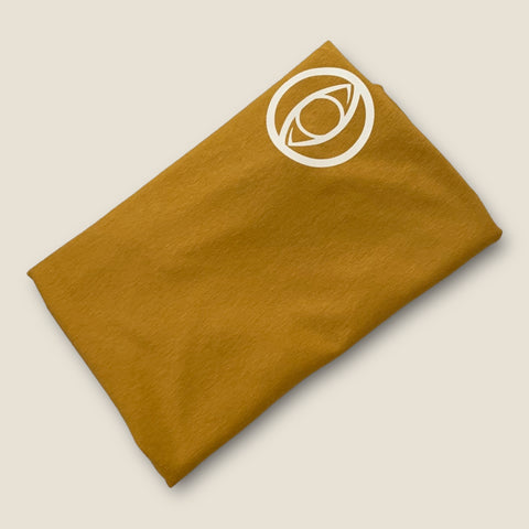 OCHI Unisex Mustard Eye Logo Medium Fit Tee